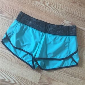Teal speed shorts